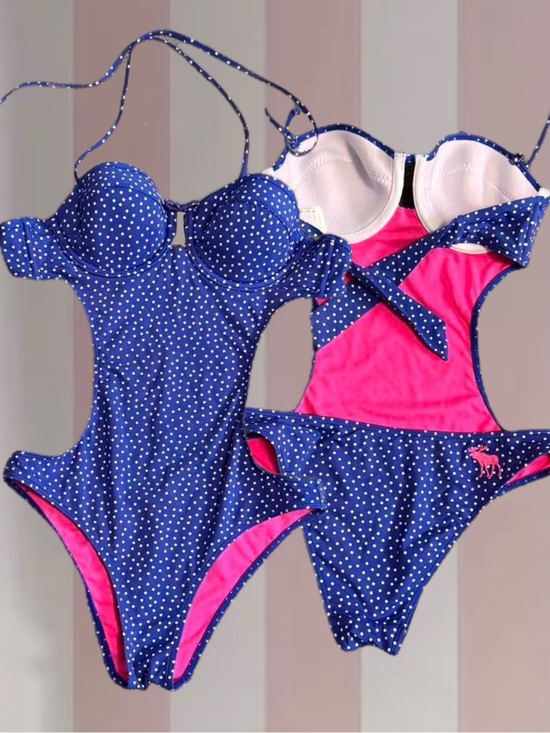Abercrombie & Fitch Other - Abercrombie & Fitch blue polka dot one piece swimsuit